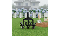 Deep Cultivation Rotary Cultivator Tool 2 in 1 Design Manual Garden Tiller Removable Middle Wheel Pointed Soil Loosener for Gardeners, Farmers, Farm, Yard