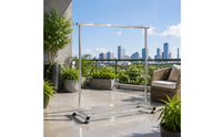 Stainless Steel Clothes Rack Rust-Resistant Freestanding Garment Rack Large Capacity Home Storage for Outdoor