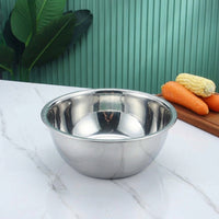 Stainless Steel Mixing Bowl 5 Pack, 304 Deep Food Preparation Bowl with Bright Polish, Round Plain Pattern Baking and Dough Kneading Container