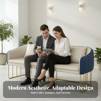Fluted Booth and Table Set Modern Coffeehouse Design Seating Dense Cushion Commercial Furnishing for Hospitality Managers, Hotel Lobby, Lounge, Office