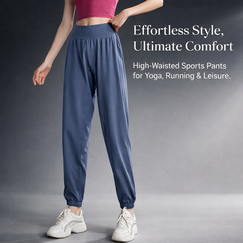 Joggers for Women UK with High Waisted Elastic Waistband, Quick Dry Tracksuit Bottoms for Gym and Running, Ladies Work