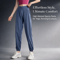 Joggers for Women UK with High Waisted Elastic Waistband, Quick Dry Tracksuit Bottoms for Gym and Running, Ladies Work