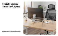 Acrylic Storage Rack Space Saving Desktop File Organizer Layered Design for Home