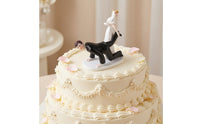 Wedding Cake Topper with Bride and Groom Sweet Wedding Cake Topper Long Ornament for Newlyweds