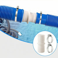 360-Degree Rotation Swimming Pool Inlet Nozzle Kit Hose Clamps Rotatable Pool Elbow Nozzle Sealing Tape Threaded Adapter