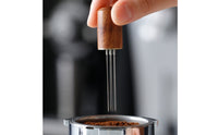 Handheld Espresso Distribution Tool with Wooden Handle Rust Resistant Coffee Distribution Needle Long-Lasting Stirrer Easy to Clean for Baristas