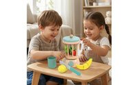 Wooden Fruit Juicer Toy Imaginative Toy Blender with Play Food Educational