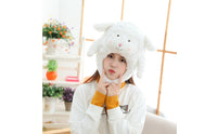 Soft Sheep Head Cover Photo Prop Lamb Ear Headband White