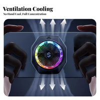 Phone Chiller 35W High High-Performance Gaming Phone Chiller 2-in-1 Attachment RGB Cooling Back Clip for Broadcaster S, Content Developer S