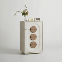 Chest of Drawers Rounded Floor Cabinet with Drawers Modern Storage Cabinet for Living Room, Entryway, Hallway
