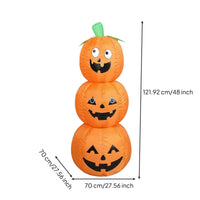 Halloween Inflatable Pumpkin Air-Blown Halloween Inflatable with Built-in Fan Jack-O'-Lantern Decoration Stacked Easy Setup