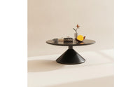 Pedestal Coffee Table Contemporary Circular Coffee Table Sturdy Furniture for Living Room, Sofa Side, Reading Corner