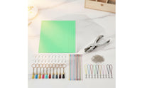 Heat Shrink Sheet Set Creative Fun Shrinkable Film Kit Keychain Making Craft Set for Beginners, Rainy Day Activities, Birthday Parties