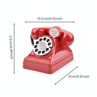 Rotary Phone Piggy Bank Vintage Telephone Piggy Bank Telephone-Shaped Cash Box Decorative Dial Phone Cash Box Nostalgic