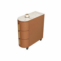 Slim Design Narrow Rolling Cart Movable with Wheels 3-Tier Narrow Storage Unit Space-Saving Side Cabinet Modern Design for Apartment Dwellers, Homeowners, Students, Living Room, Small Areas, Bedroom, Office