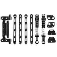 Aluminum Rear Shock Absorption System Kit CNC-Machined Rear Shock Absorption System Upgrade Kit Polished Metal RC Car Part