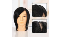 Black Human Hair Mannequin Head Multifunctional Mannequin Head with Stand Realistic Light Brown Thick for Apprentices