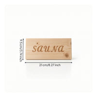 Sauna Door Handle Engraved Wooden Sauna Handle Rectangular Smooth for DIYers, Steam Room