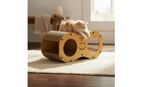 Wavy Cat Scratcher House Construction Pet Supplies Curved Design for Cats