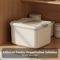 Moisture-Proof Rice Storage Container Multi-Use Sealed Rice Bin Clear View for Kitchen