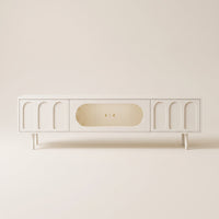TV Stand Low-Profile TV Cabinet French-Style Media Console for Living Room, Apartment