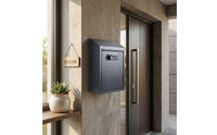 Compact Mailbox with Combination Lock Metal Wall Mailbox Secure Letterbox Modern for Entryways, Apartments, Offices