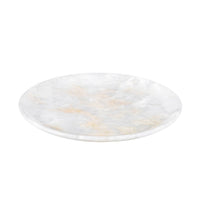 Marble Plate with Stand Polished Marble Tray Low-Profile Serving Plate for Sideboard, Hotel Reception