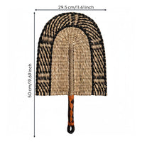 Handmade Woven Palm Hand Fan Boho Design Straw Palm Fan for Guesthouse