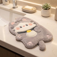 Thick Coral Fleece Cartoon Cat Hanging Hand Towel, High Absorbency Housewarming Gifts, Shedding Resistant Ladies Gifts Ideas Clearance