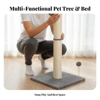 Space-Saving Scratching Post Stable Base Claw Sharpening Surface Long-Lasting Feline Furniture Wear-Resistant for Renters, Apartment, Indoors, Living Room, Bedroom