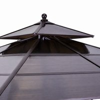 Metal Pergola 3x3m Square With Curtain Mosquito Net Outdoor Gazebo For Garden Enthusiasts