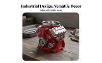 Stainless Steel Liner Resin Engine Block Mug Creative Gift V6 Engine Mug Heavy-Duty for Mechanics, Engineers, Garage, Man Cave, Workshop