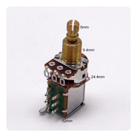 500k A500K Potentiometer Compact Guitar Pot with Push-Pull Switch Smooth Push-Pull Guitar Pot Slim Design for Guitarists, Luthier