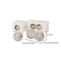 2 Pieces 3D Bumps Fascia Massage Ball Set Portable Textured Massage Ball Rubber-Like Fitness Accessory Mottled Gray