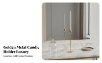 Metal Candlestick European Candlestick Holder Elegant Crafted Metal Candle Stand Candlelight Dinner, Restaurant Decor