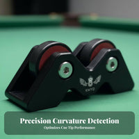 2 Pieces Double-Wheel Design Pool Cue Straightness Checker High-Speed Rotation Billiard Cue Straightness Tester Low Friction for Game Room