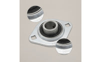 Triangular Flange Bearing Silver-Toned 3-Bolt Flange Bearing for Machinery