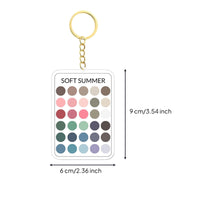 Lightweight Acrylic Keychain with Color Layout Multi-Functional Acrylic Keychain Minimalist Color Palette Key Keyring Sturdy for Shoppers, Stylists