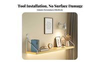 Drillwithout Drilling Installation Floating Shelf Easy to Install Display Ledge Space-Saving Household Storage Strong Load-Bearing for Decor Enthusiasts, Homeowners, Living Room, Bedroom, Home Office, Bathroom