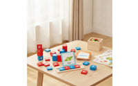Kindergarten Wooden Blocks Spelling Game Interactive Word Spelling Game Basic Words Word Building Toy Tactile for Preschoolers, Homeschool, Classroom, Playroom