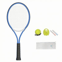 27-Inch Single Player Tennis Practice Racket Round Head Solo Tennis Practice Racket Wrapped Handle Solo Practice Racket Anti-Slip Grips for Beginners
