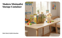 Wheeled Book storage container Space-Saving Desktop book organizer Large Capacity for Home, Parents
