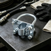 U-Bolt Antenna Clamp Galvanized Mast Mounting Clamp Bracket Outdoor Antenna Bracket for Installers, DIYers, Pole Fastening