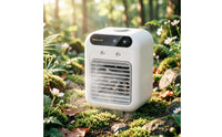 Rechargeable USB Cooling Fan Compact Mist Fan Humidifying Mini Air Cooler 2-Speed for Desk, Dorm Room