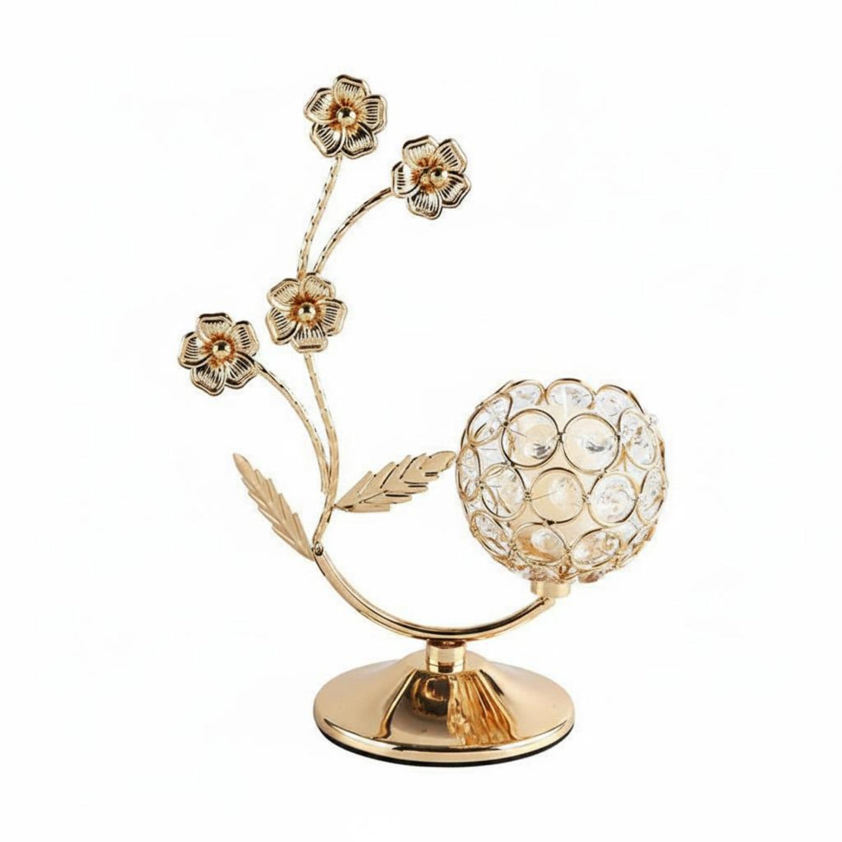 Elegant Design Gold Crystal Candle Stand Candelabra Holder for Wedding