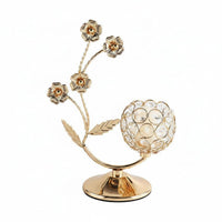 Elegant Design Gold Crystal Candle Stand Candelabra Holder for Wedding
