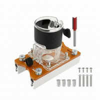 2-in-1 Slotting Guide Bracket Border Positioning Router Slotting Guide Adjustable Clamping Router Bracket Orange