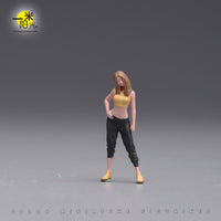 One Meter Sunshine 1/64 Scale Resin Miniature Figure of Woman with Hands on Hips