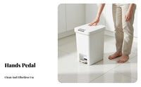 Large Capacity Foot Pedal Trash Can Hands-Effortless Operation Double Opening Trash Can Easy to Clean Foot Pedal Waste Bin Long-Lasting Construction for Kitchen, Bathroom, Living Room, Bedroom