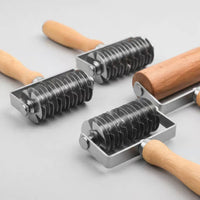 Pastry Lattice Cutter Stainless Steel Pastry Lattice Roller Smooth Rolling Pie Crust Cutter for Home Cooks, Bakery, Pizzeria